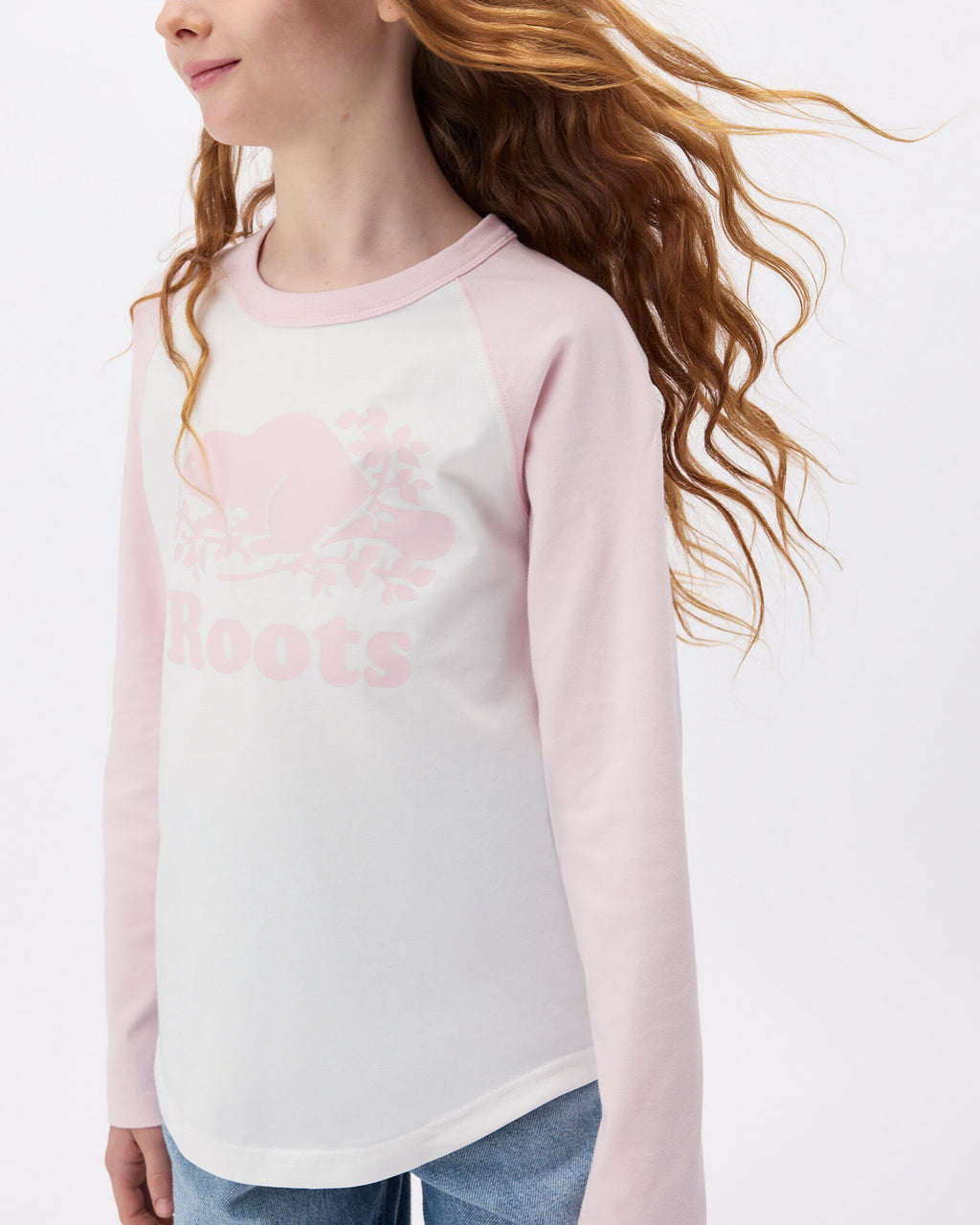 Kids Cooper Baseball Long Sleeve T-Shirt / BABY PINK