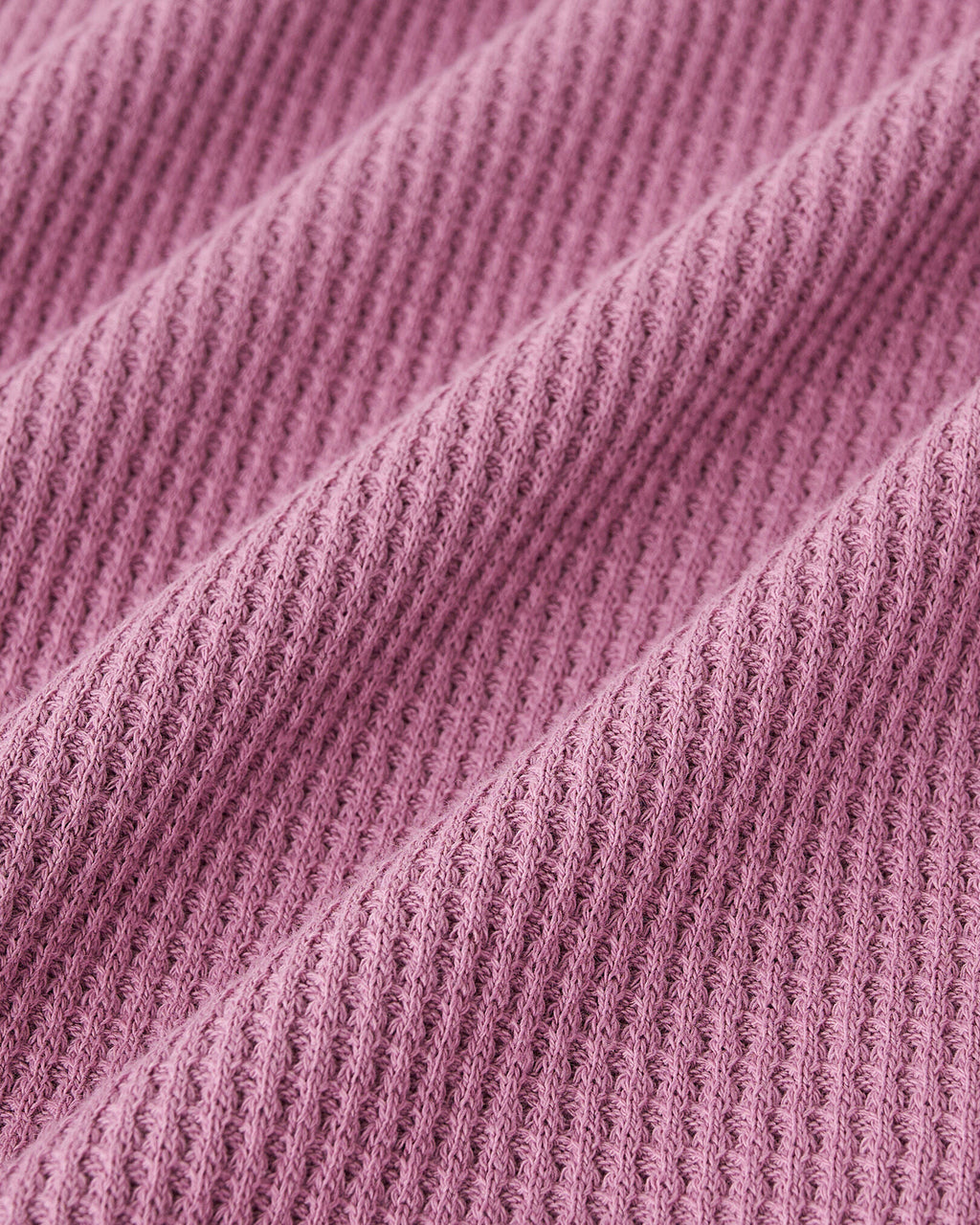 Waffle Long Sleeve Top / DUSKY PLUM