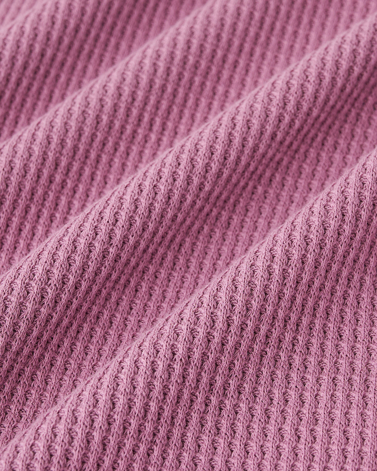 Waffle Long Sleeve Top / DUSKY PLUM