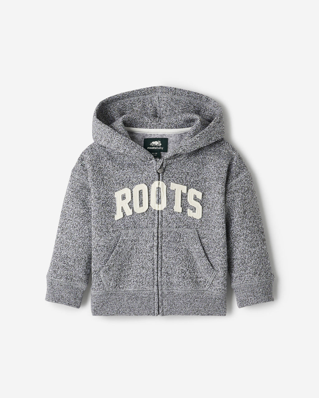 Baby  Applique Full Zip Hoodie / SALT & PEPPER