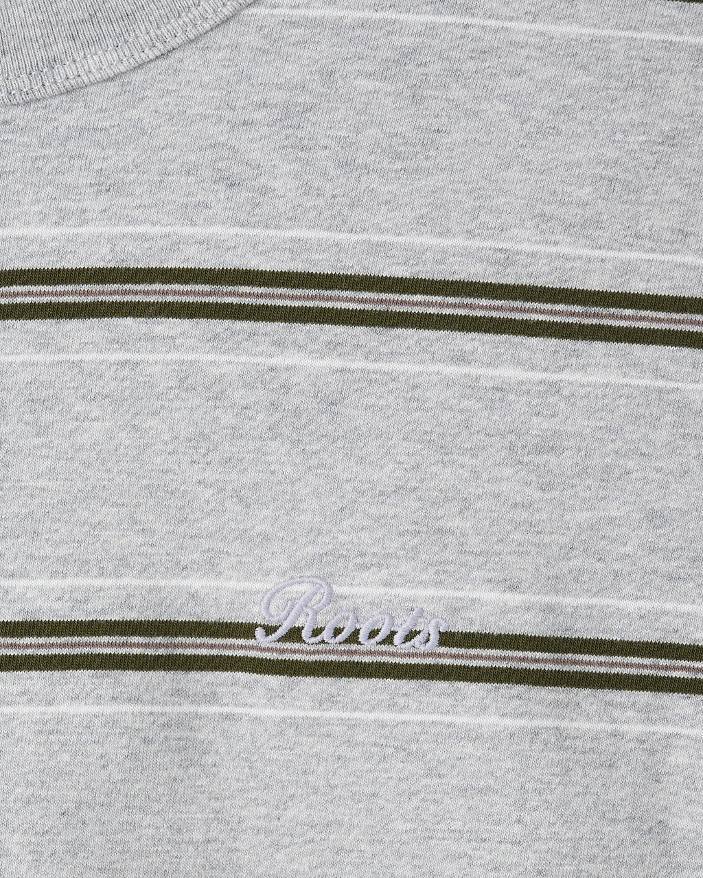 Striped T-Shirt / HEATHER GREY