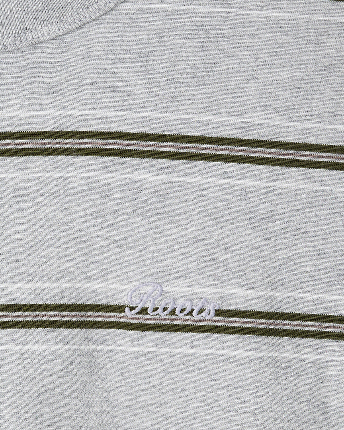 Striped T-Shirt / HEATHER GREY
