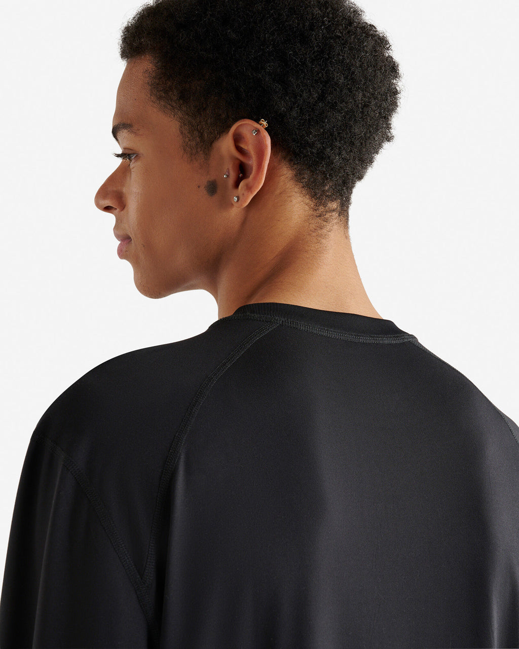 Renew Knit Long Sleeve Top / BLACK