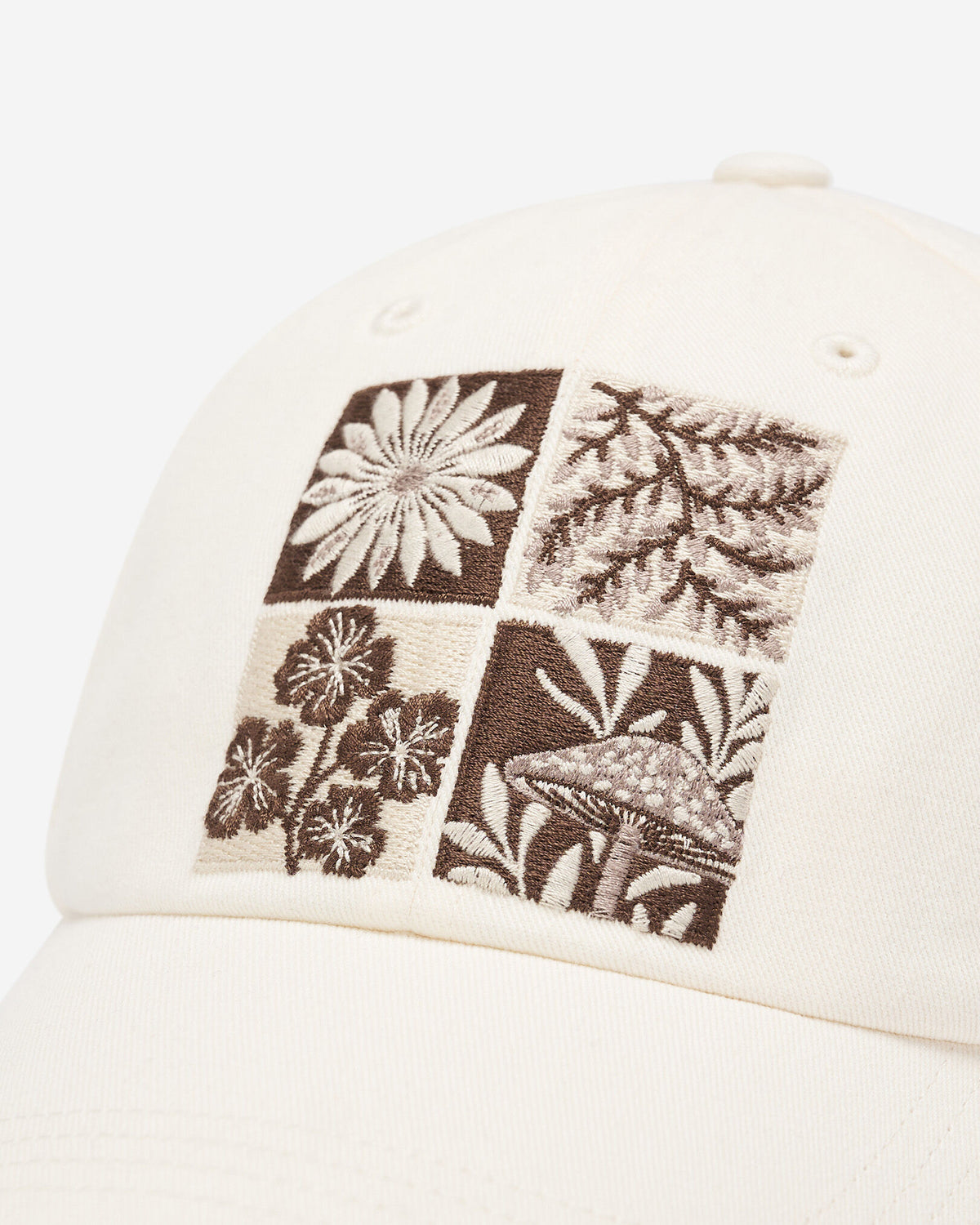 Patchwork Baseball Cap / EGRET