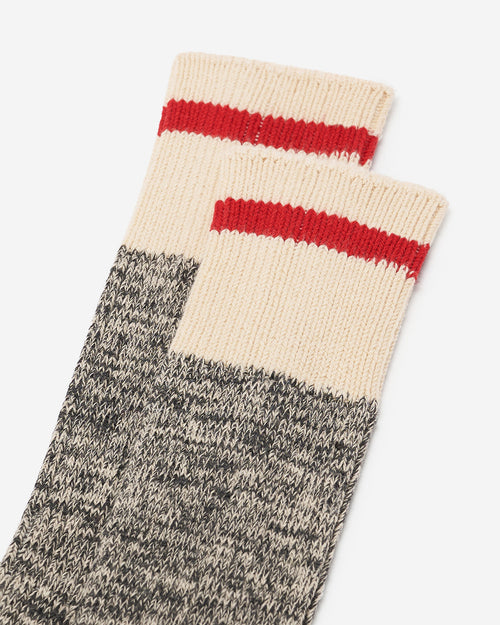 Adult Classic Cotton Cabin Sock 2 Pack / SALT & PEPPER