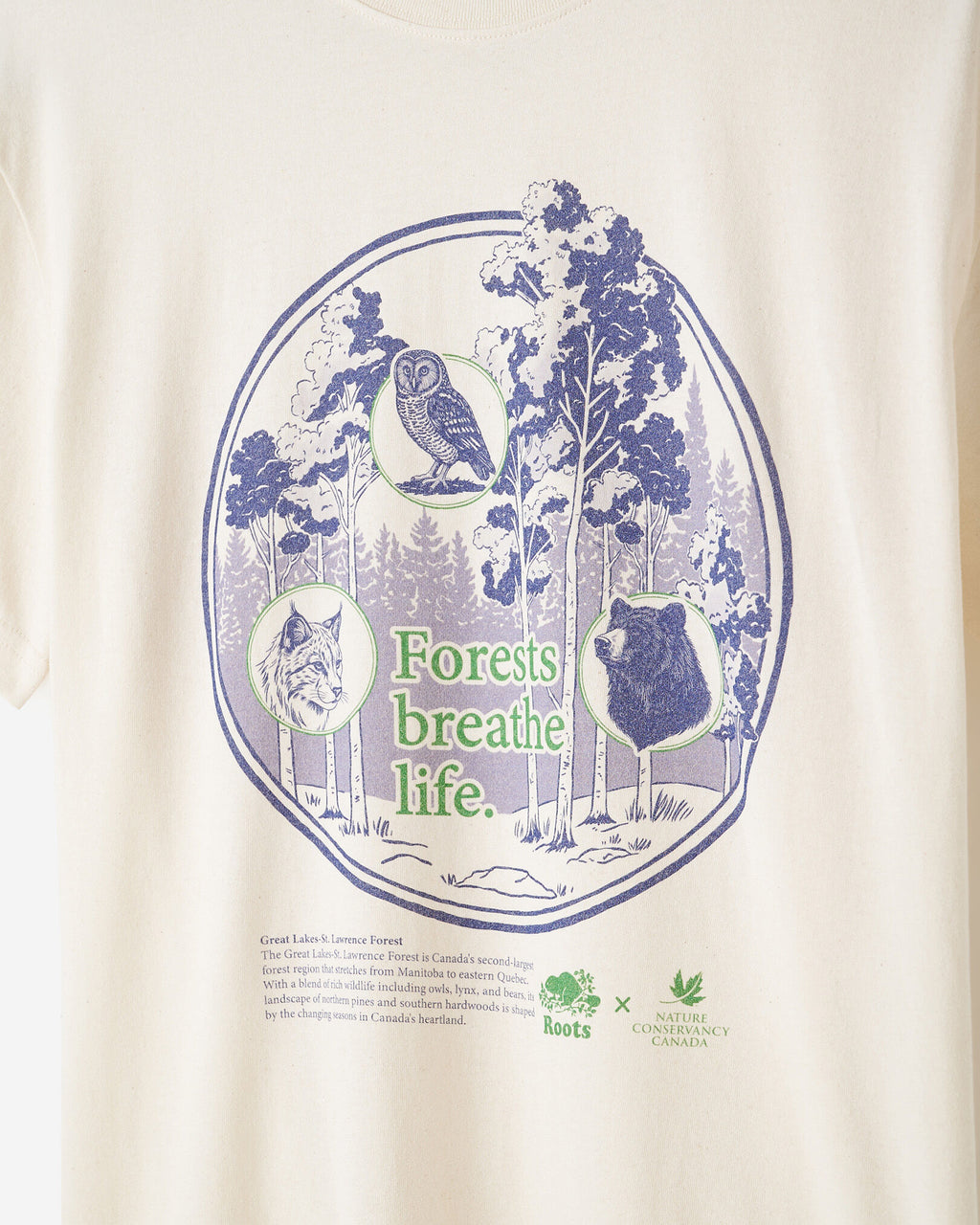 X NCC Earth Month T-Shirt / NATURAL/TRUE NAVY
