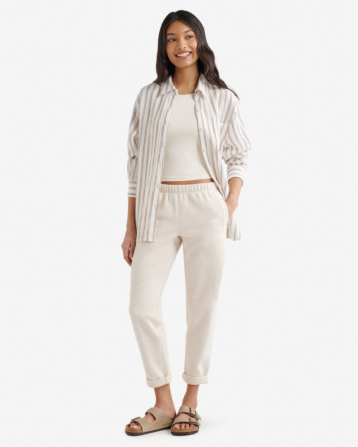 Organic Original Terry Ankle Sweatpant / OATMEAL MIX