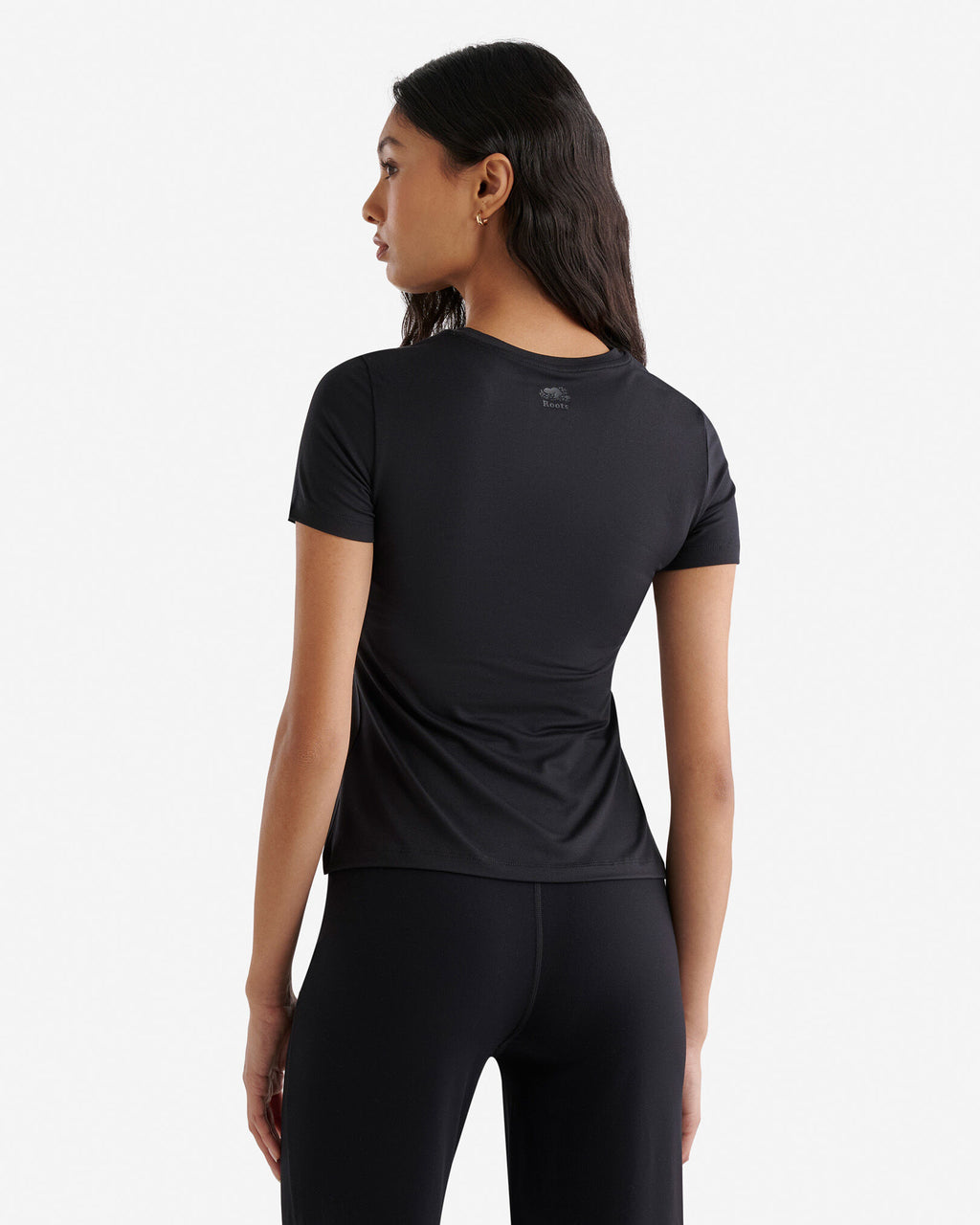 Renew Knit Short Sleeve T-Shirt / BLACK