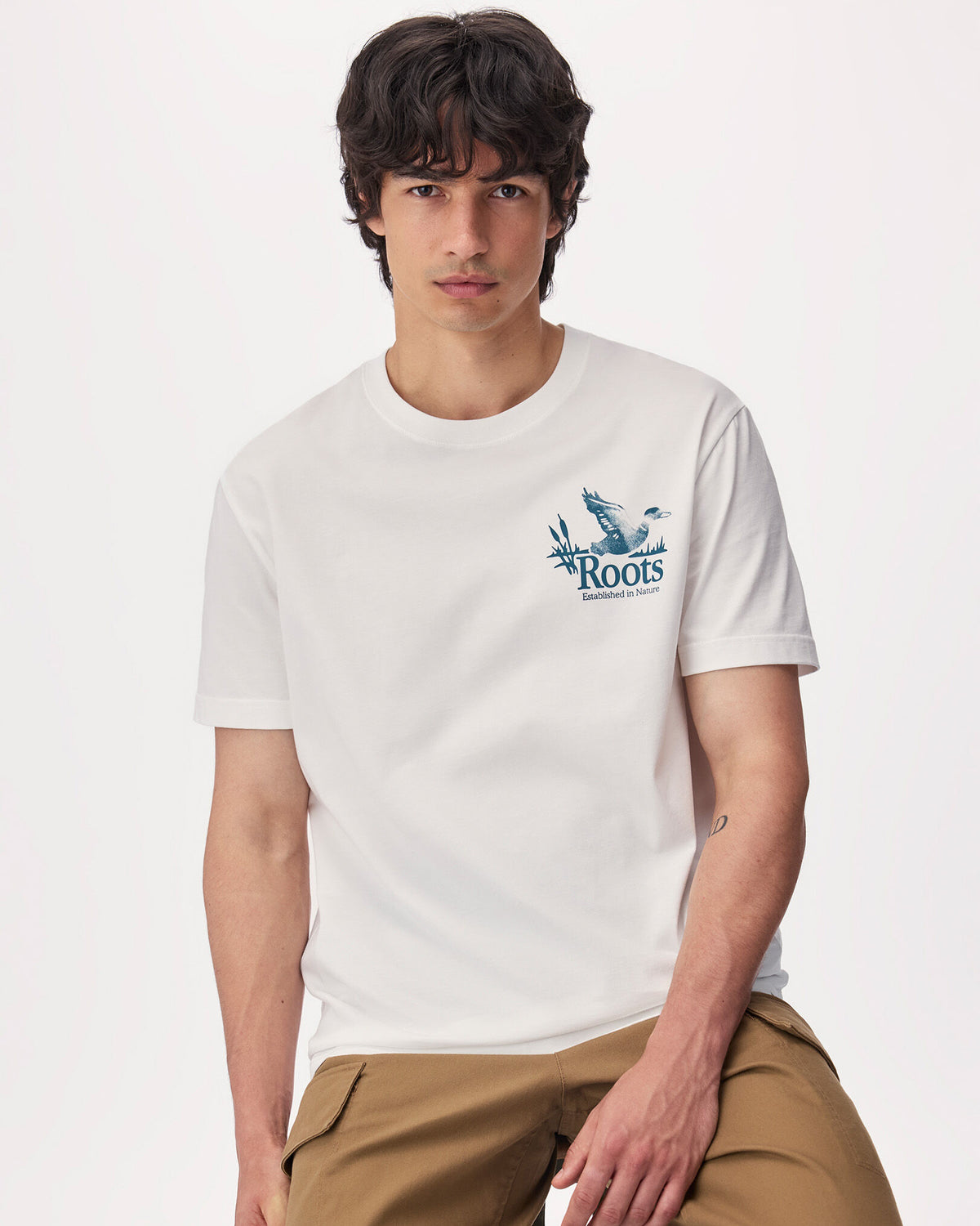 Mens Backtrail T-Shirt / EGRET
