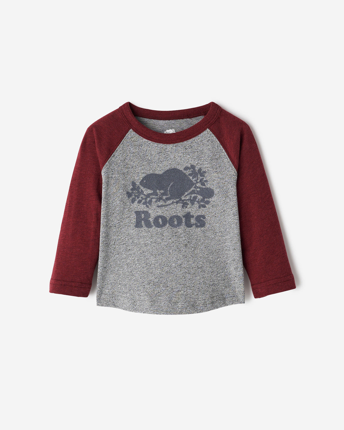 Baby Organic Cooper Baseball T-Shirt / CHERRY COLA PEPPER