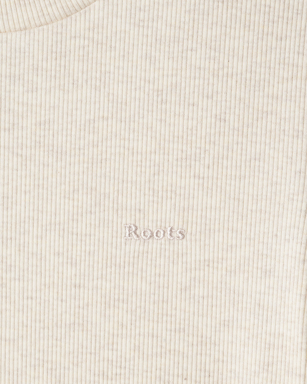 Roam Rib Fitted Short Sleeve Top / OATMEAL MIX