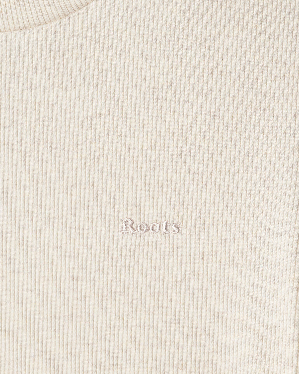 Roam Rib Fitted Short Sleeve Top / OATMEAL MIX