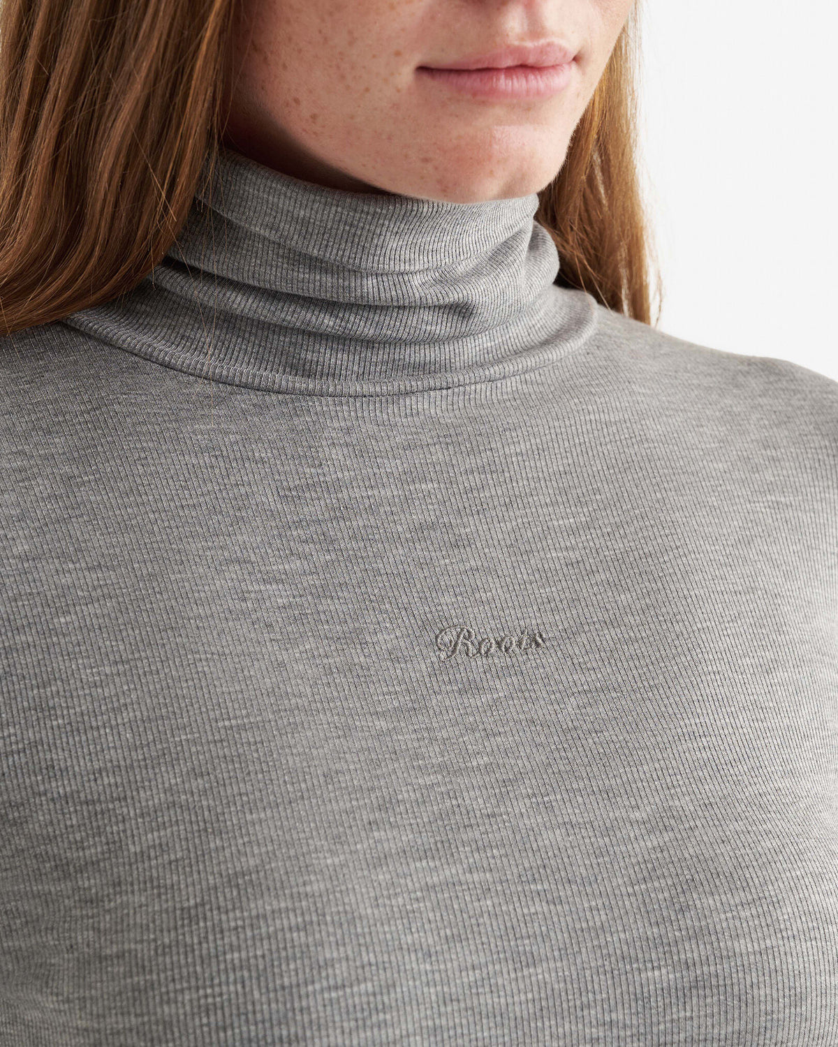 Rib Turtleneck / MEDIUM GREY MIX