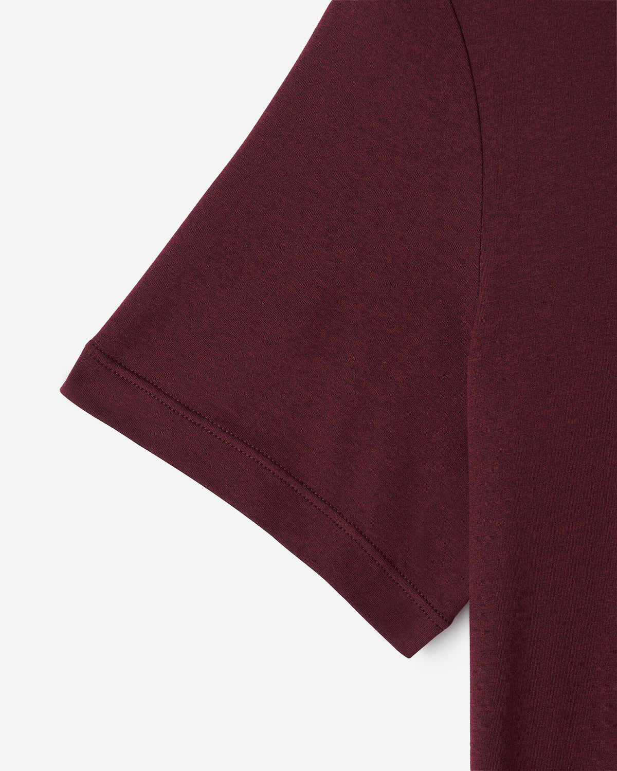 Renew Knit Classic Short Sleeve Top / MAROON FIG MIX