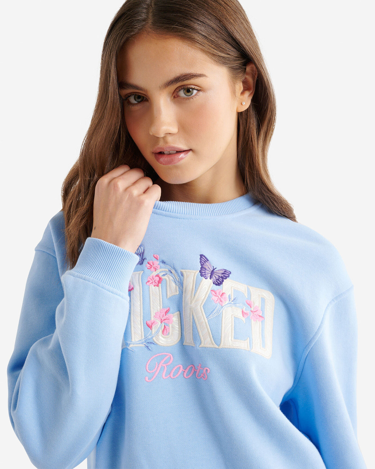 X Wicked Floral Crew / SWISS BLUE