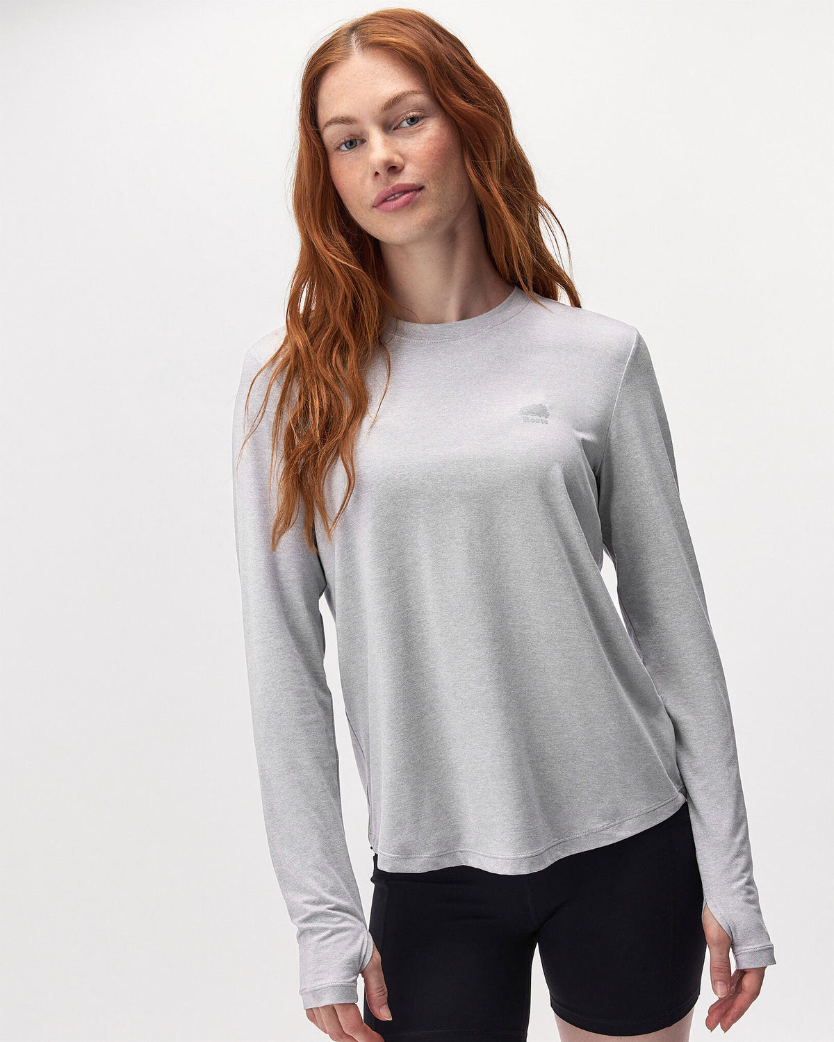 Renew Knit Classic Long Sleeve Top / HEATHER GREY