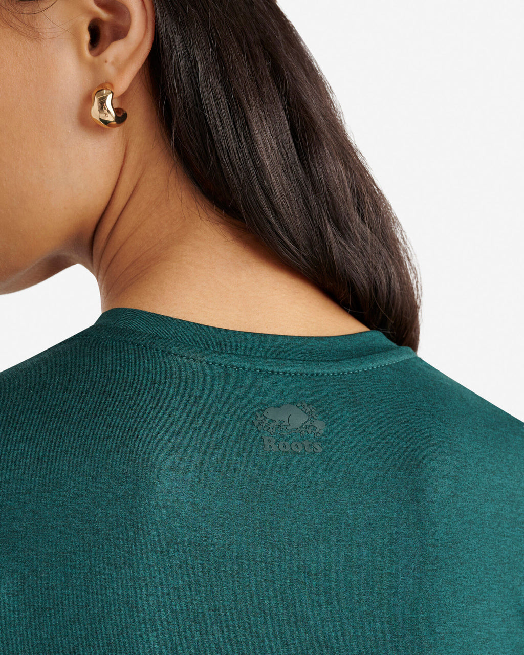Renew Knit Fitted Long Sleeve Top / VARSITY GREEN MIX