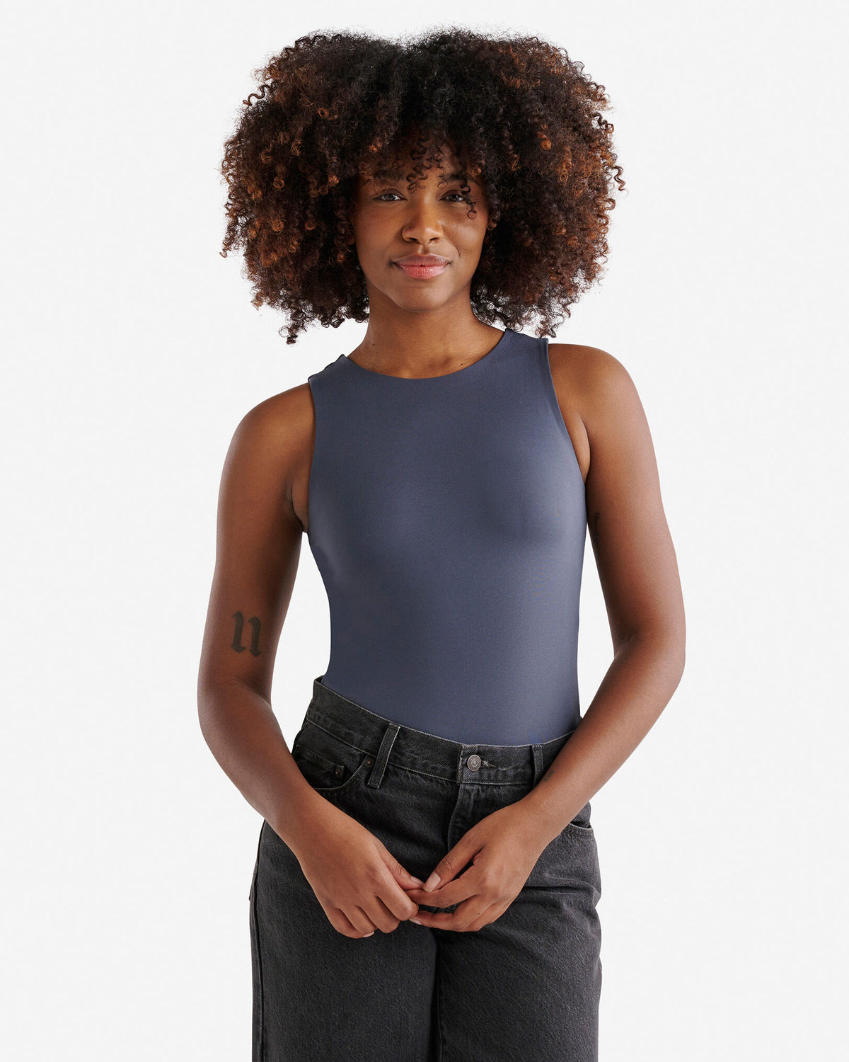 Renew Tank Bodysuit / DUSTY BLUE