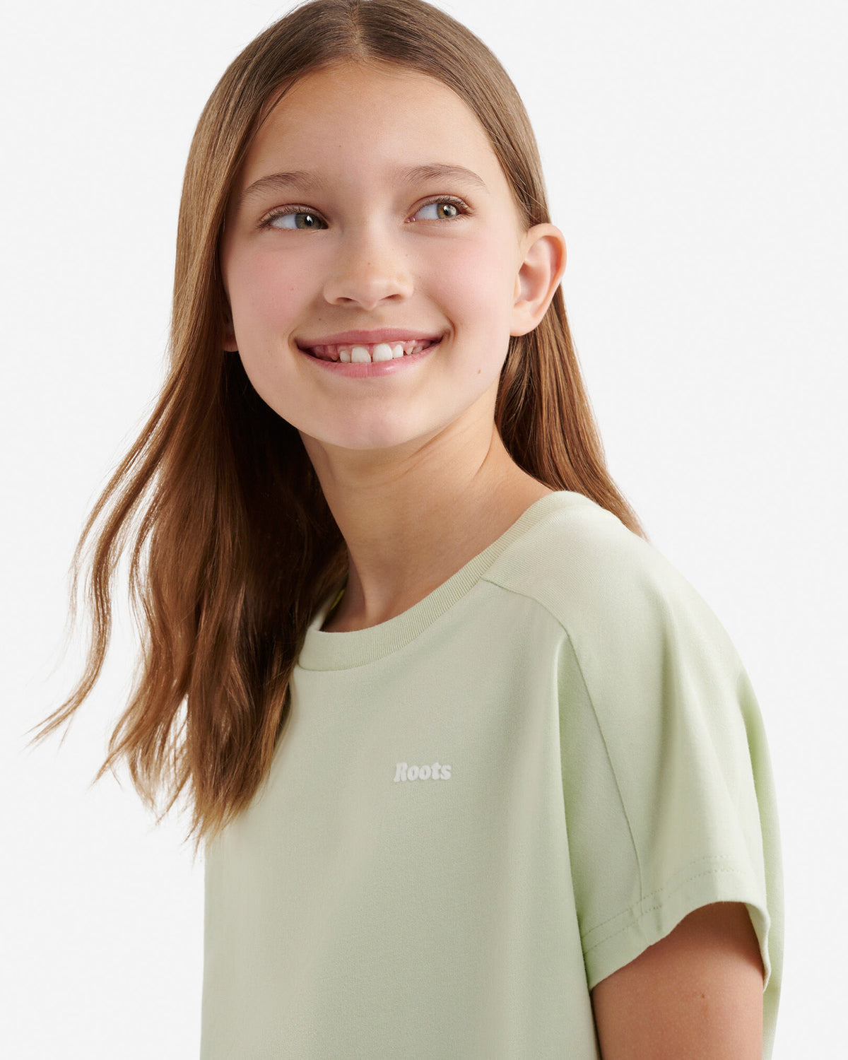 Girls Summer Cloud Boxy T-Shirt / FADED JADE
