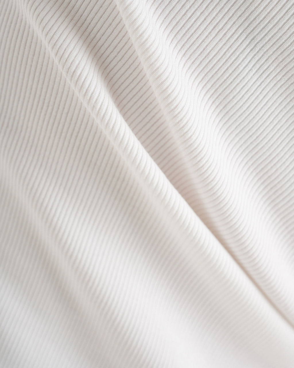 Rib Short Sleeve T-Shirt / WHITE