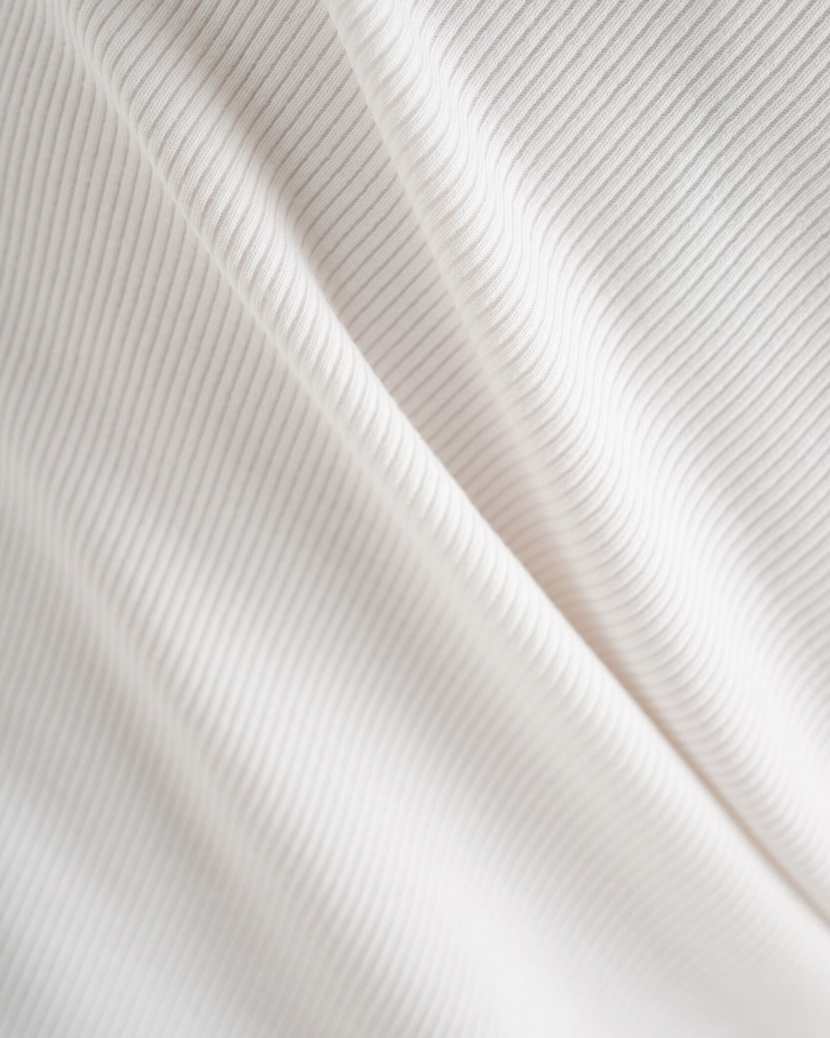Rib Short Sleeve T-Shirt / WHITE