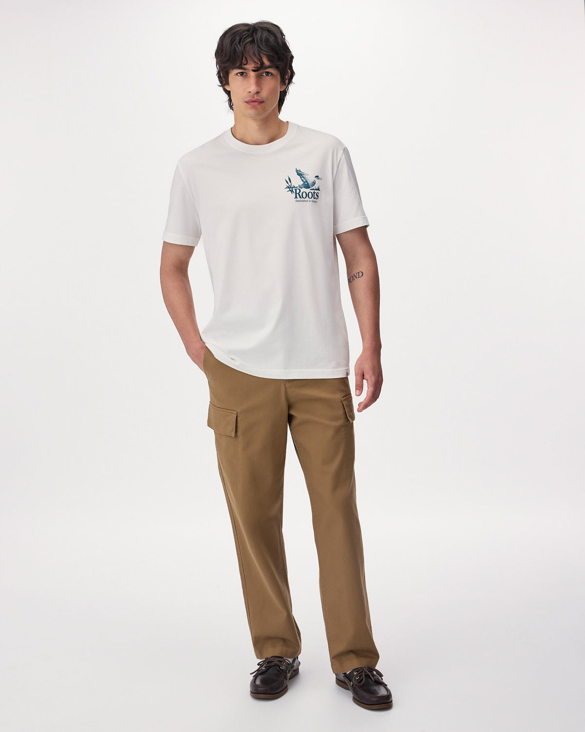 Mens Backtrail T-Shirt / EGRET