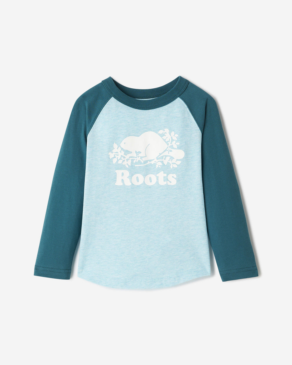 Toddler Cooper Baseball Long Sleeve T-Shirt / OCEAN TEAL