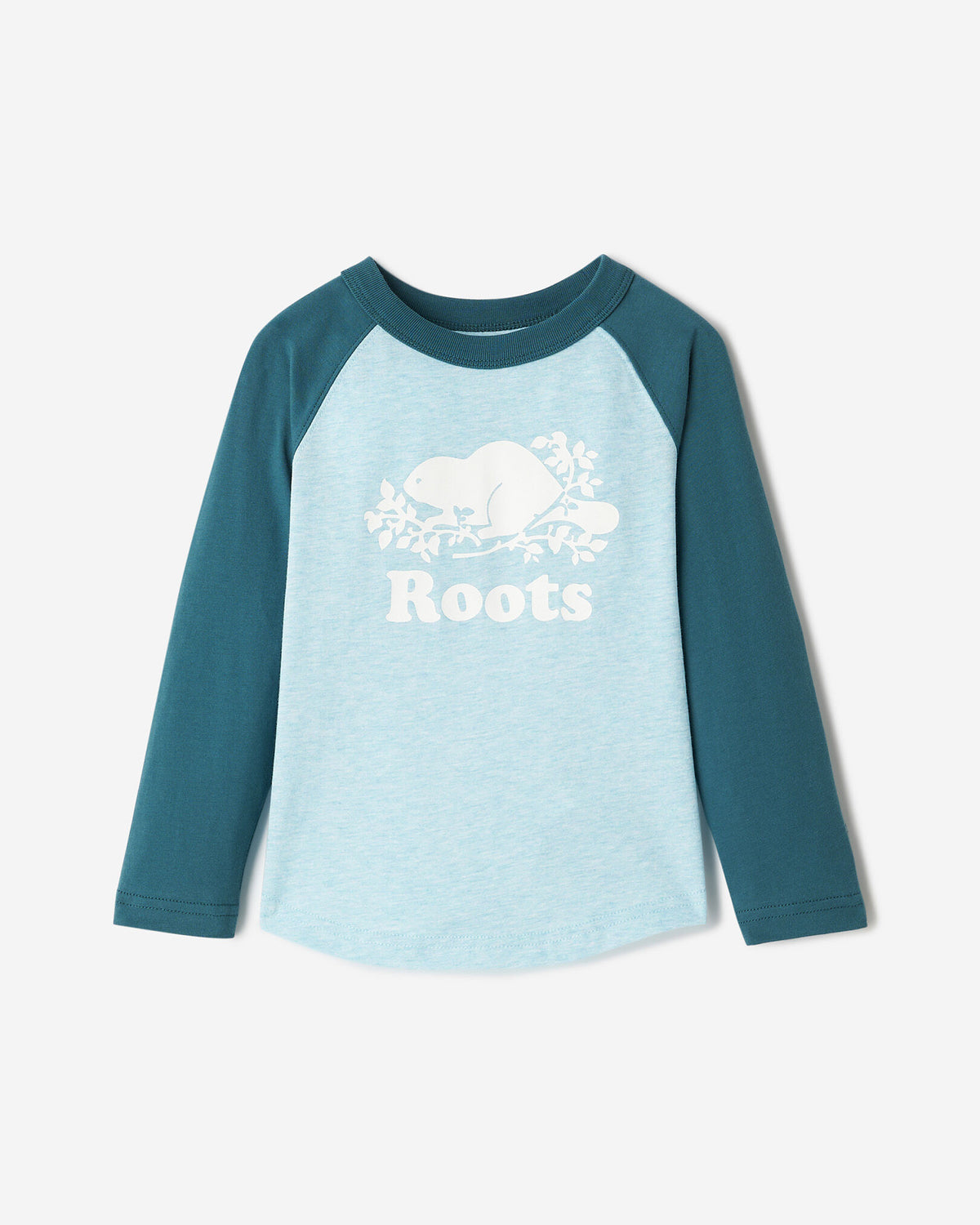 Toddler Cooper Baseball Long Sleeve T-Shirt / OCEAN TEAL