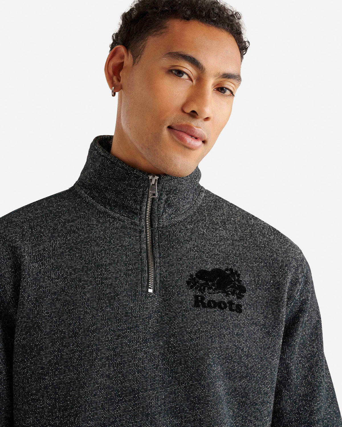 Organic Original Quarter Zip Stein / BLACK PEPPER
