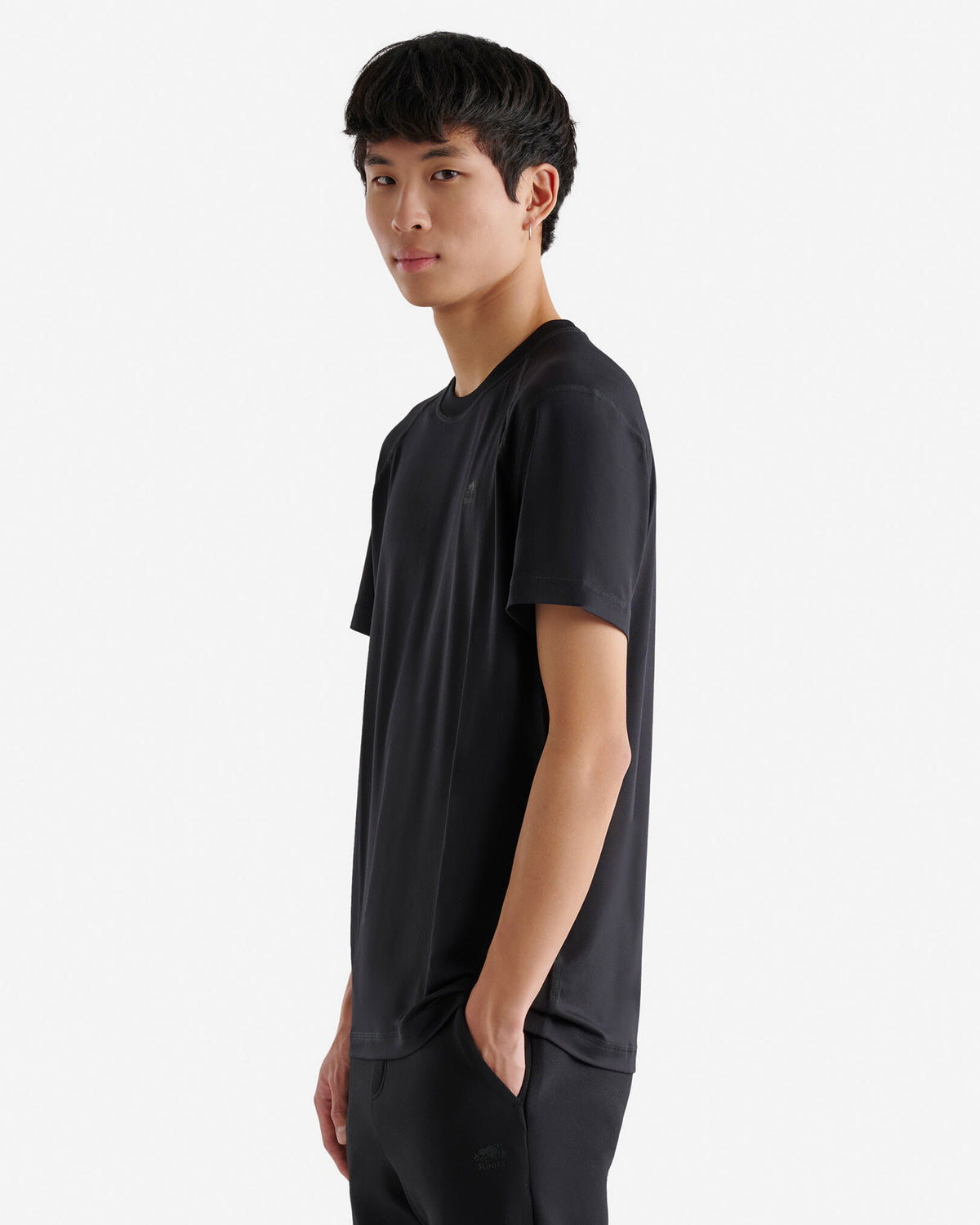 Renew Knit Short Sleeve Top / BLACK