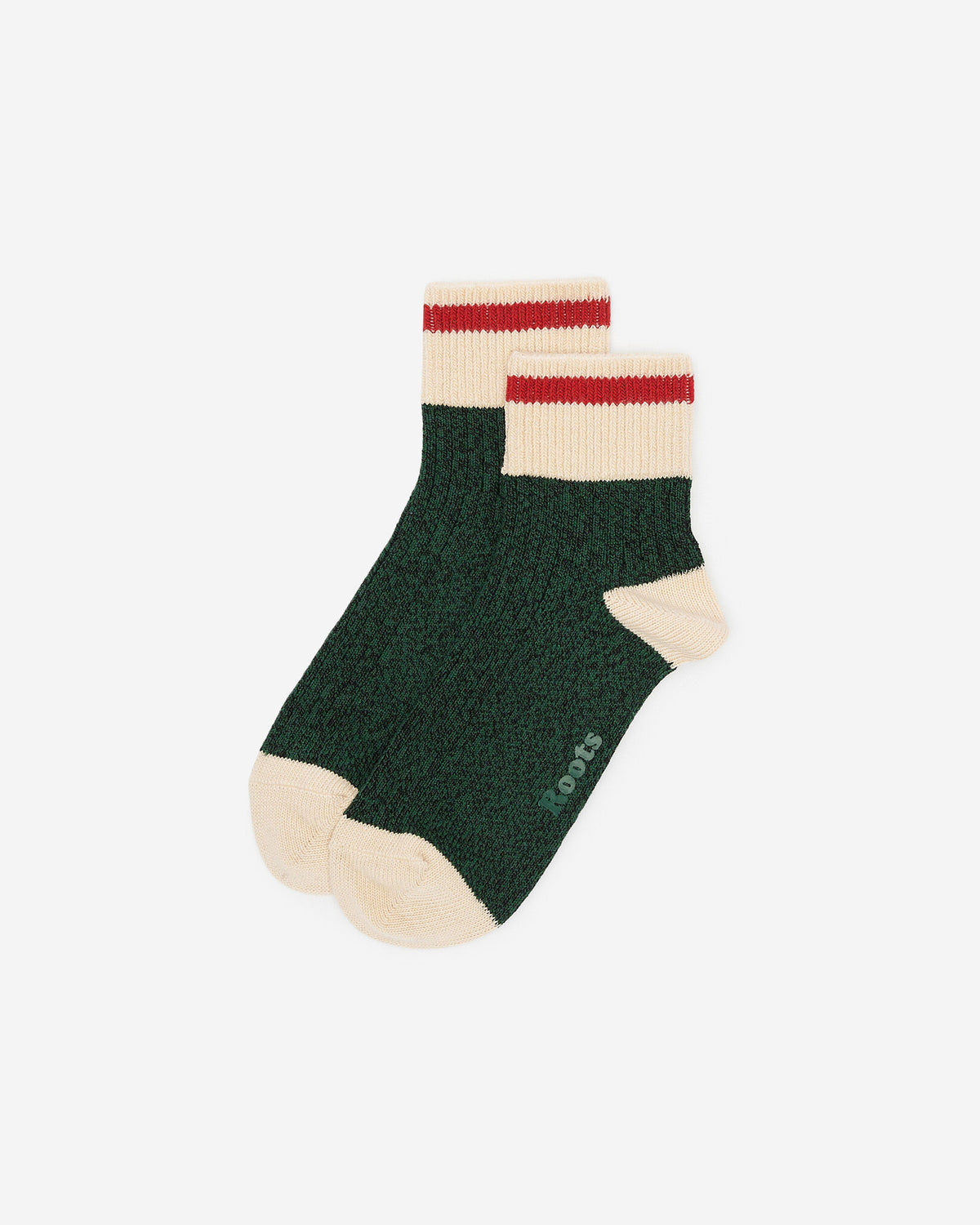 Adult Cotton Cabin Ankle Sock / VARSITY GREEN MIX