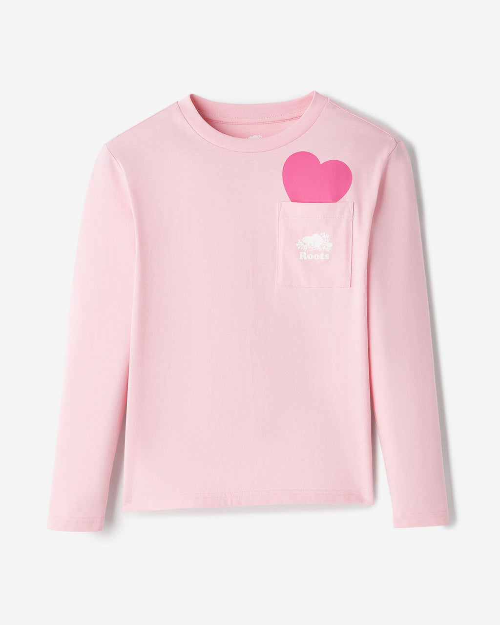 Kids Heart Pocket T-Shirt / PINK DEW