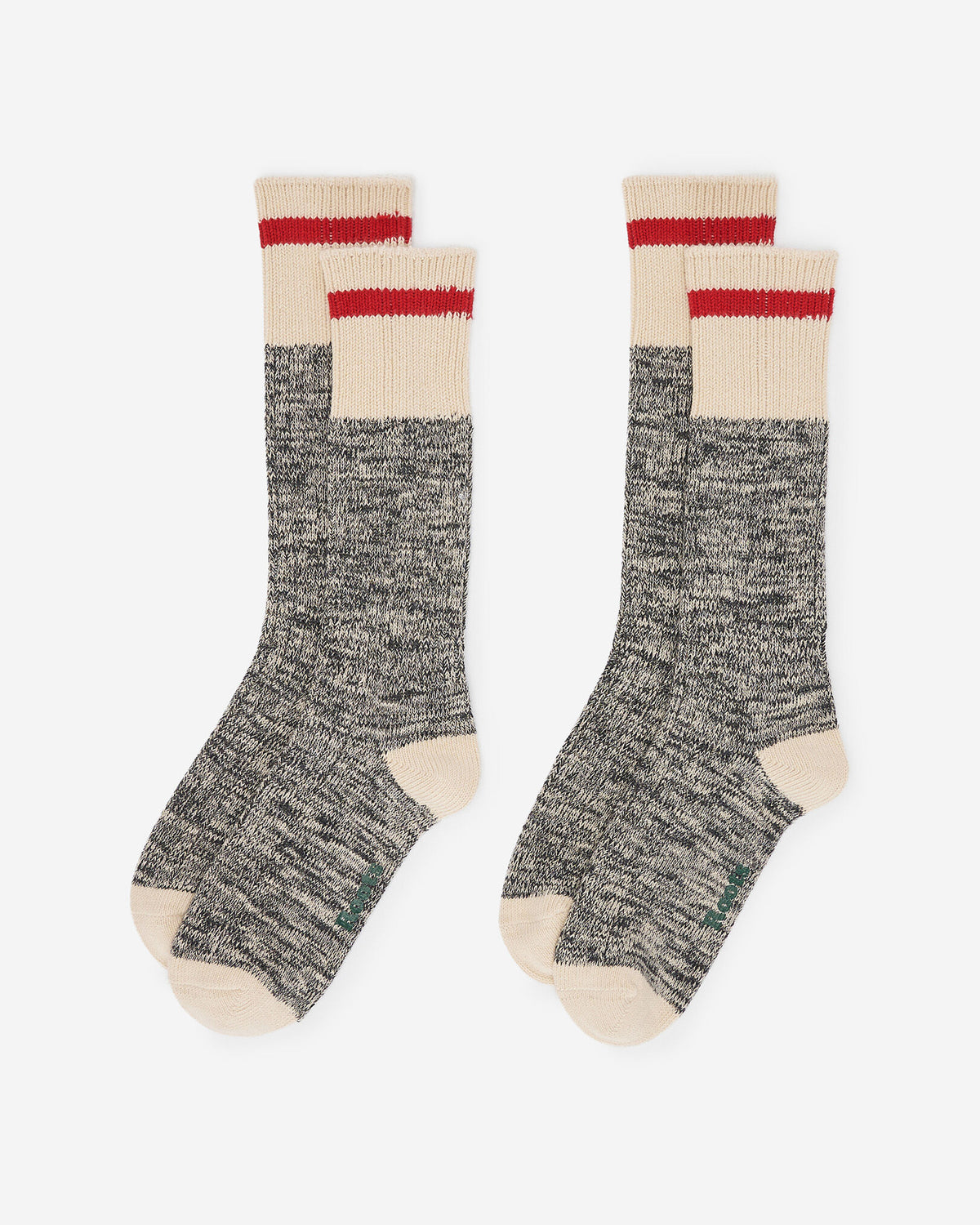 Adult Classic Cotton Cabin Sock 2 Pack / SALT & PEPPER