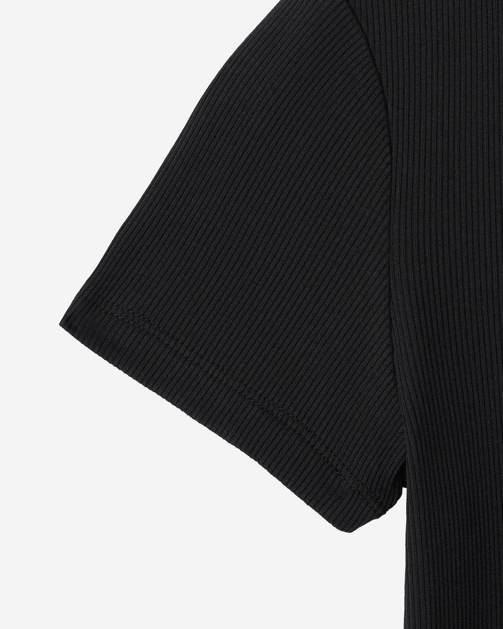 Roam Rib Fitted Short Sleeve Top / BLACK