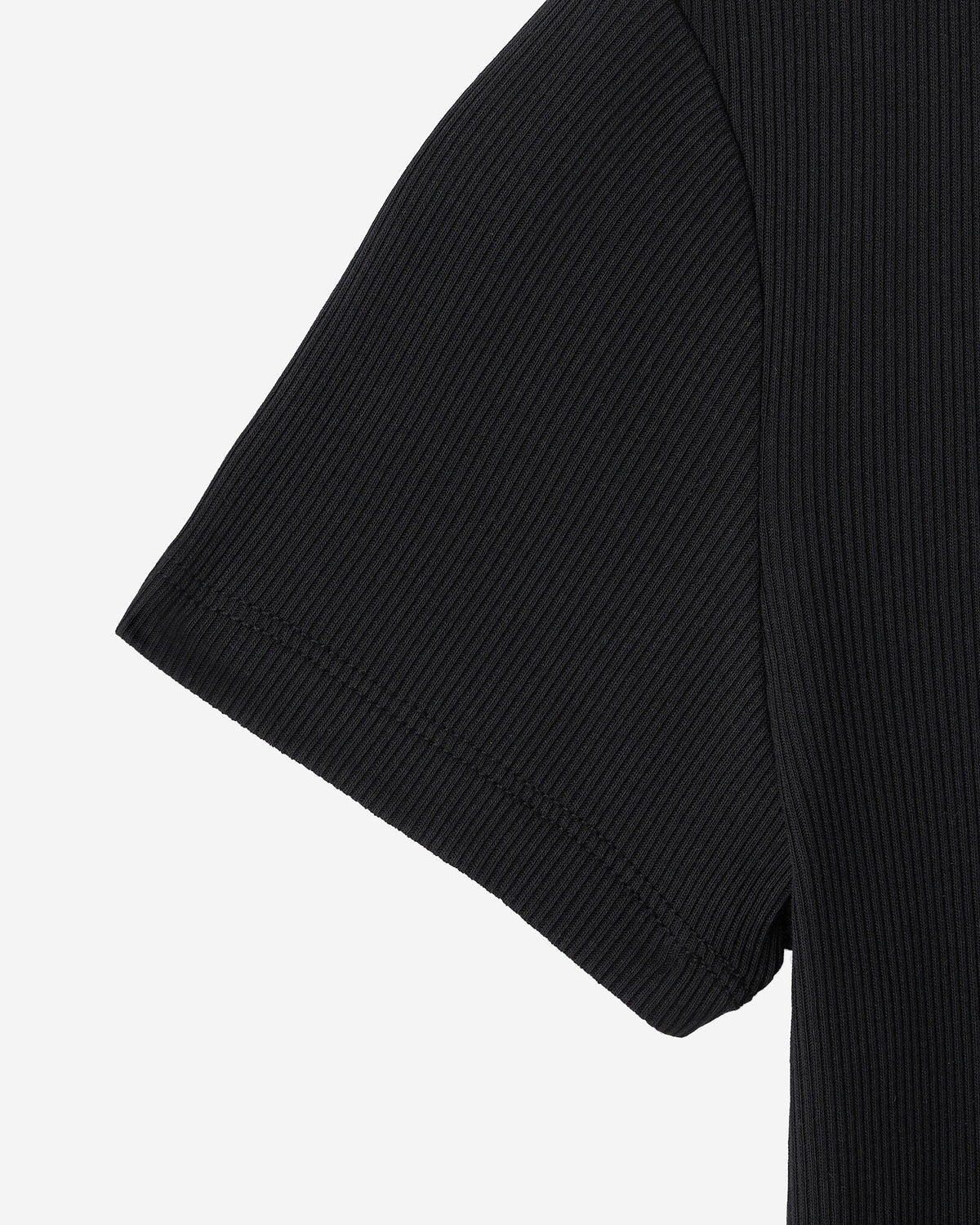 Roam Rib Fitted Short Sleeve Top / BLACK