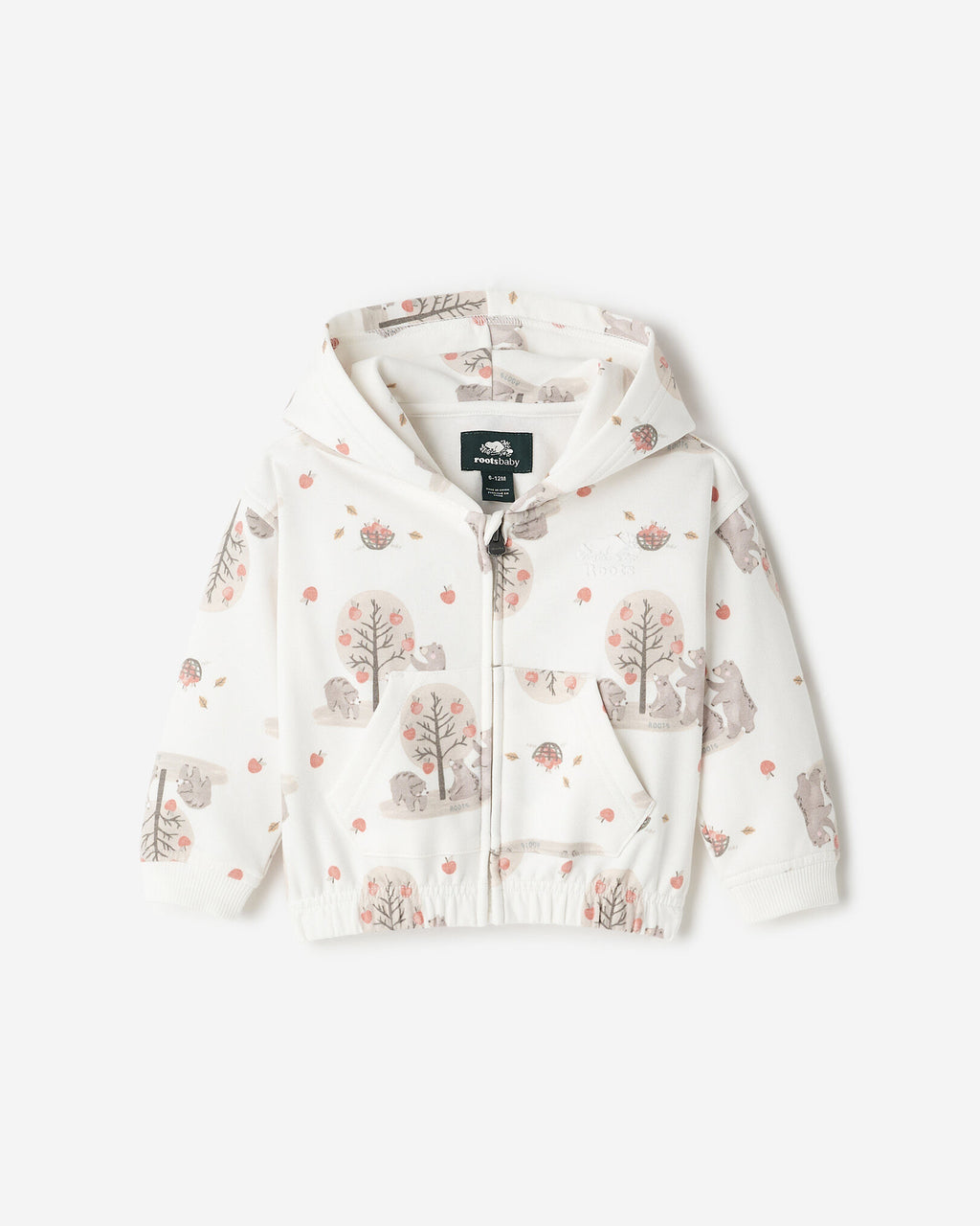 Baby Cozy Bear Full Zip Hoodie / EGRET
