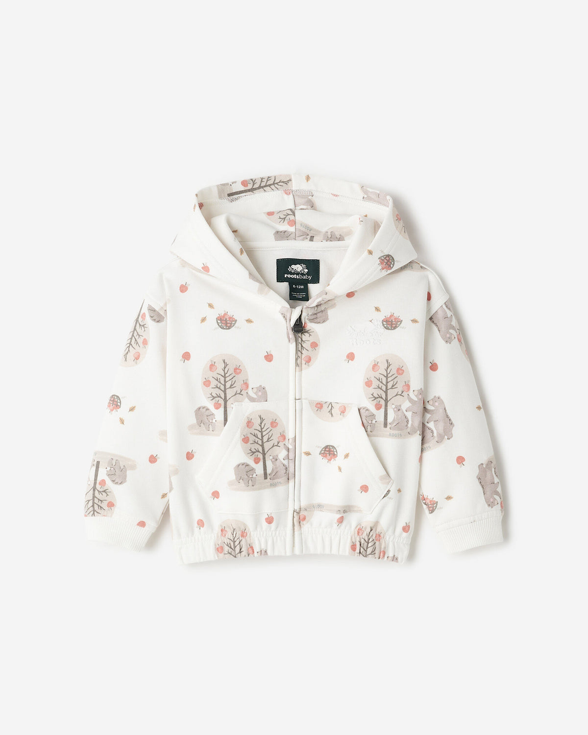 Baby Cozy Bear Full Zip Hoodie / EGRET