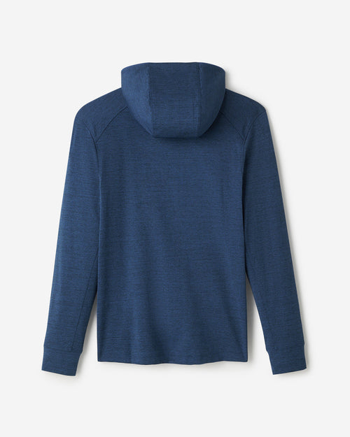 Active Textured Full Zip Hoodie / DARK DENIM MIX