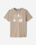 Kids Nature Stamps T-Shirt / WARM KHAKI