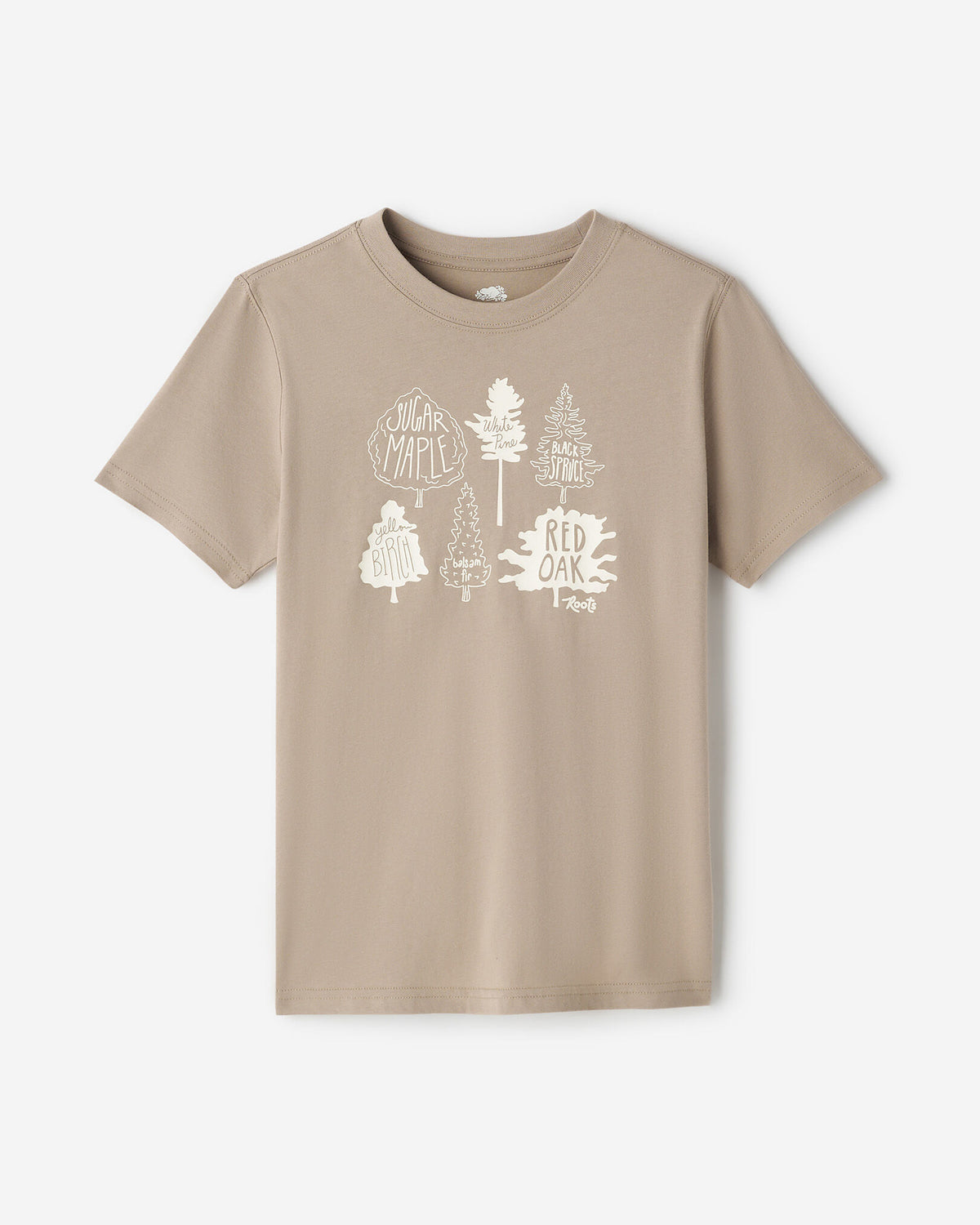 Kids Nature Stamps T-Shirt / WARM KHAKI