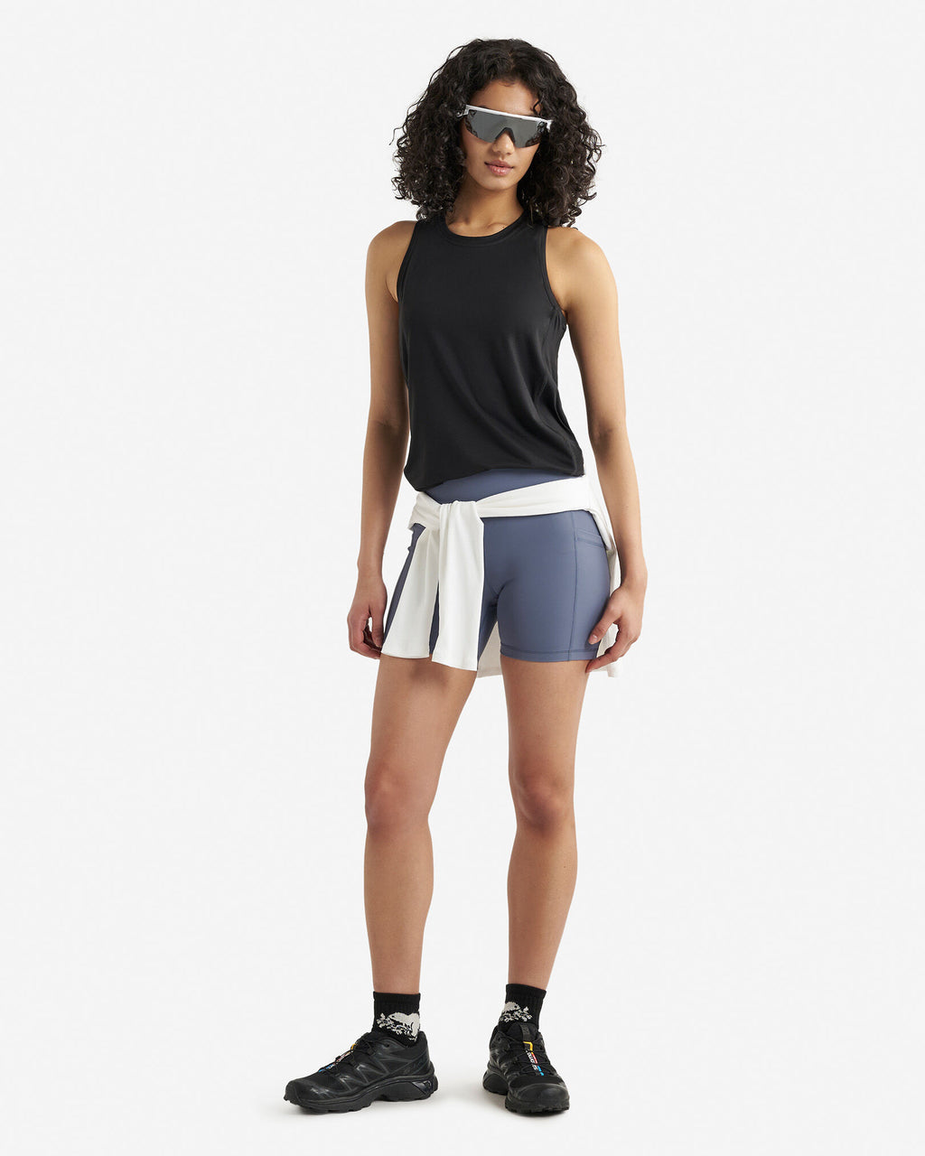 Renew Knit Racer Tank / BLACK