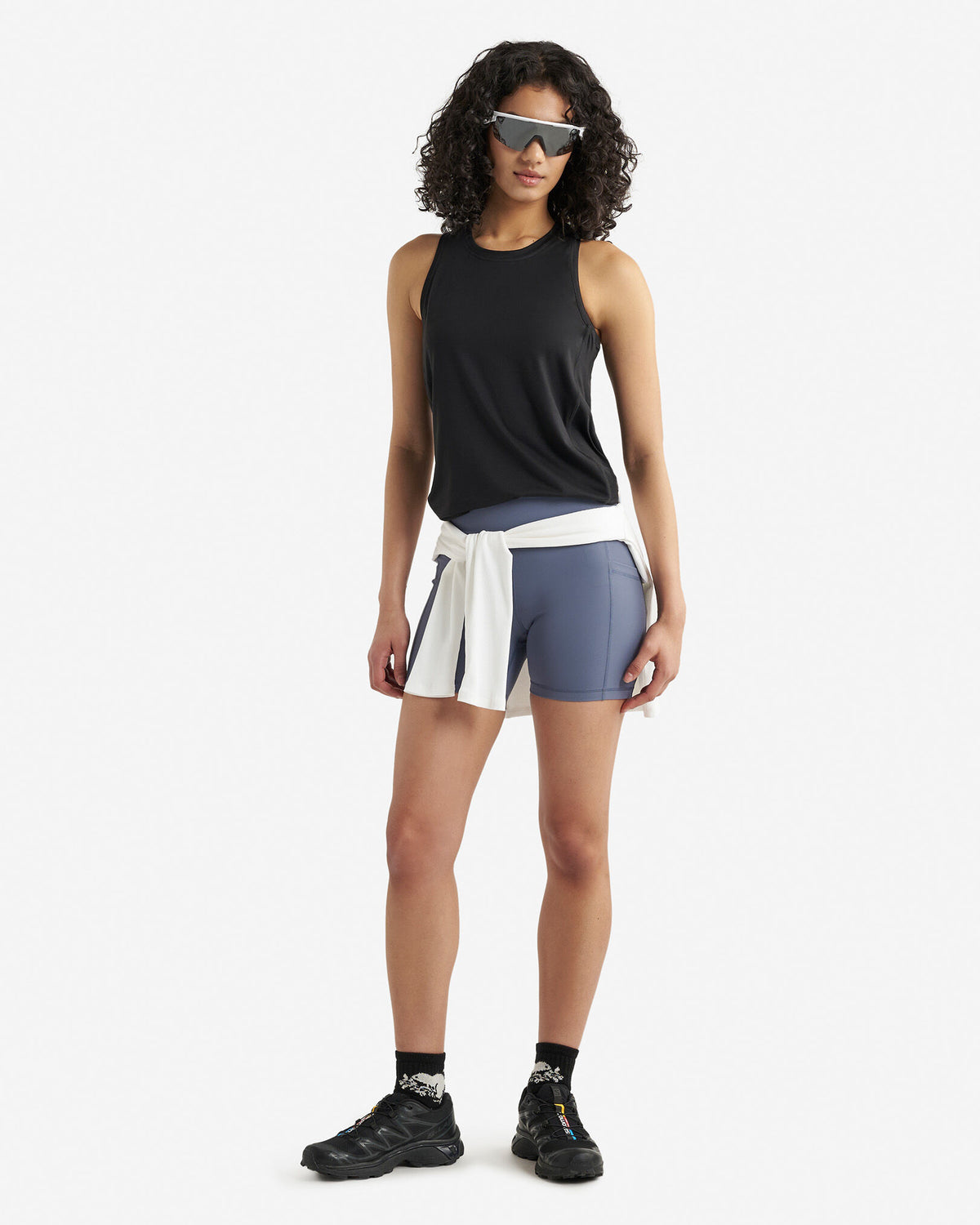 Renew Knit Racer Tank / BLACK
