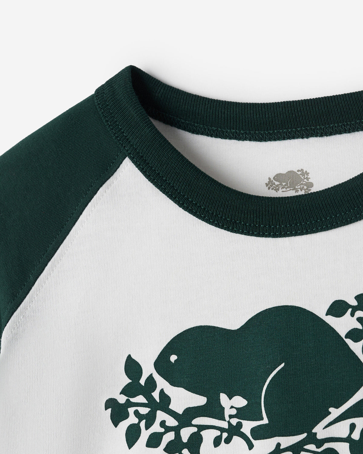 Baby Organic Cooper Baseball T-Shirt / VARSITY GREEN