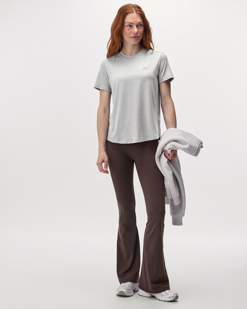 Renew Knit Classic Short Sleeve Top / HEATHER GREY