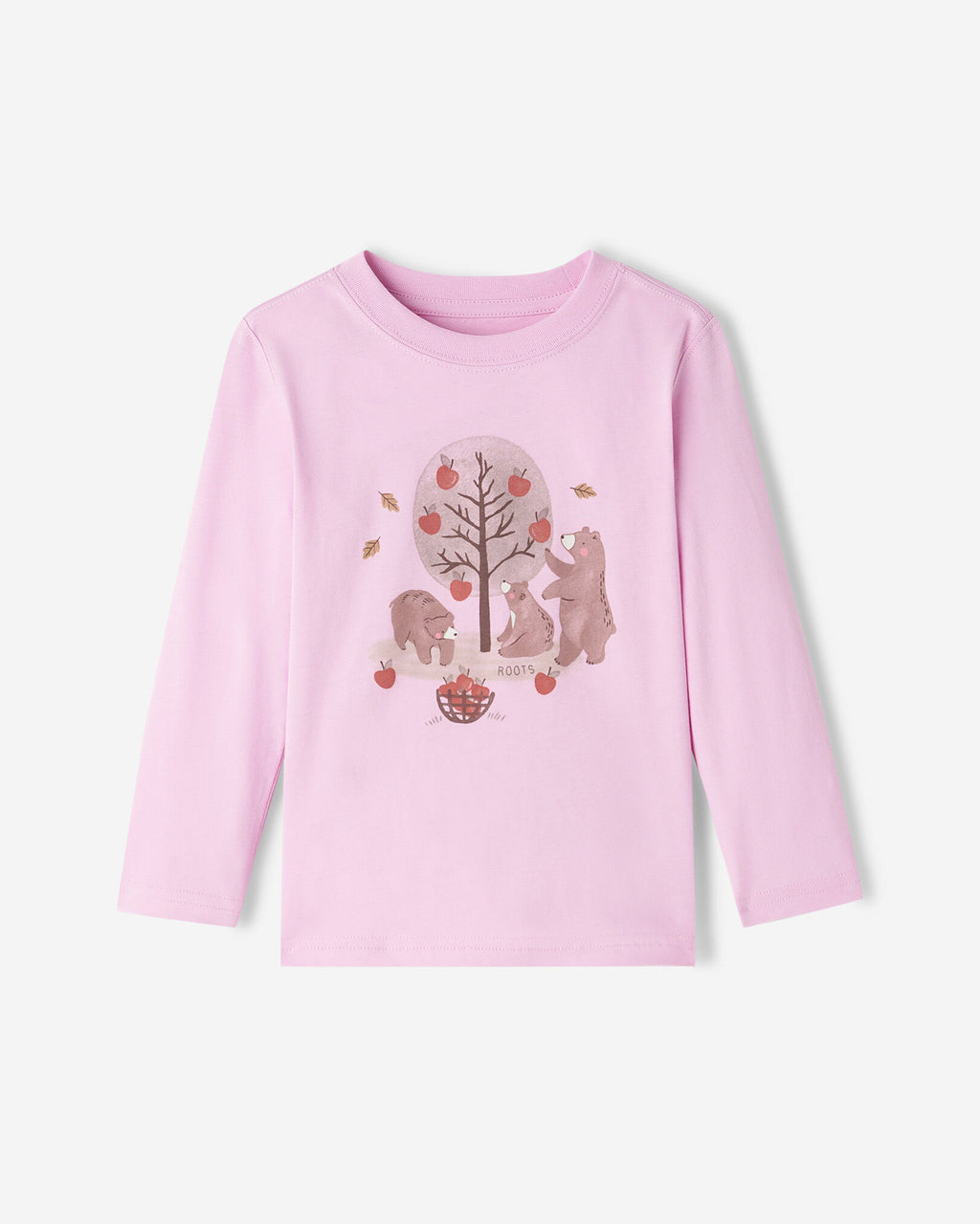 Toddler Cozy Bear Long Sleeve T-Shirt / PINK LAVENDER