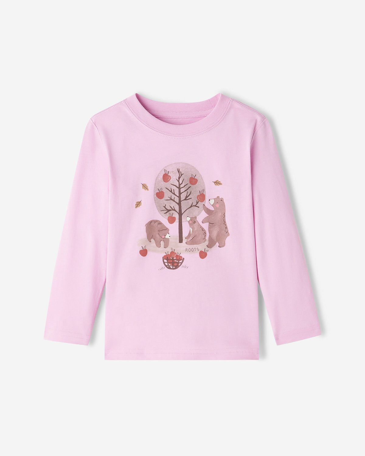 Toddler Cozy Bear Long Sleeve T-Shirt / PINK LAVENDER