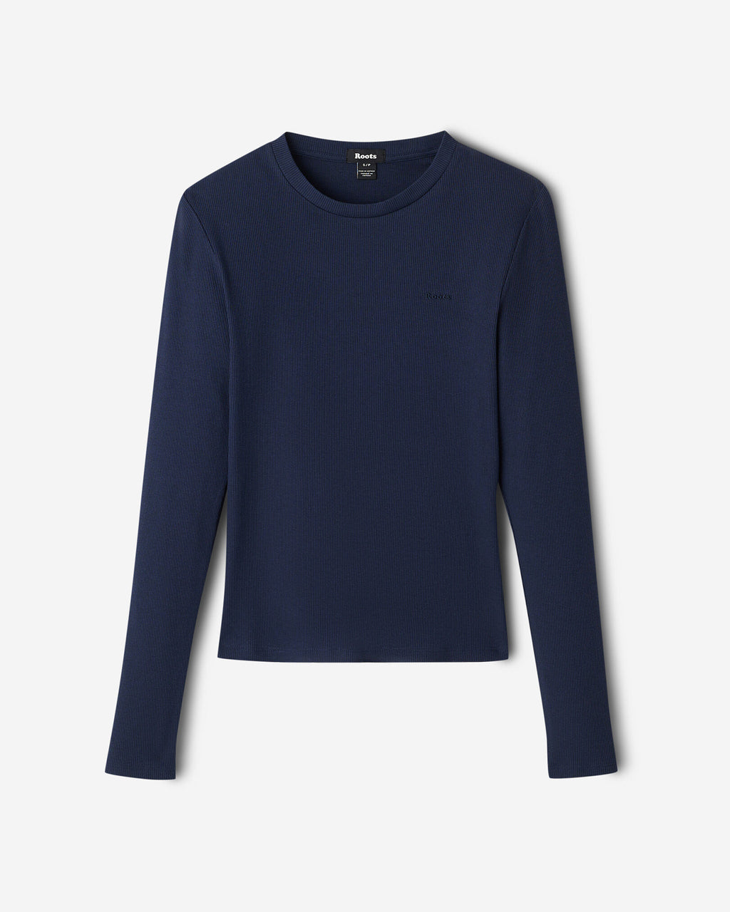 Roam Rib Fitted Long Sleeve Top / NAVY BLAZER