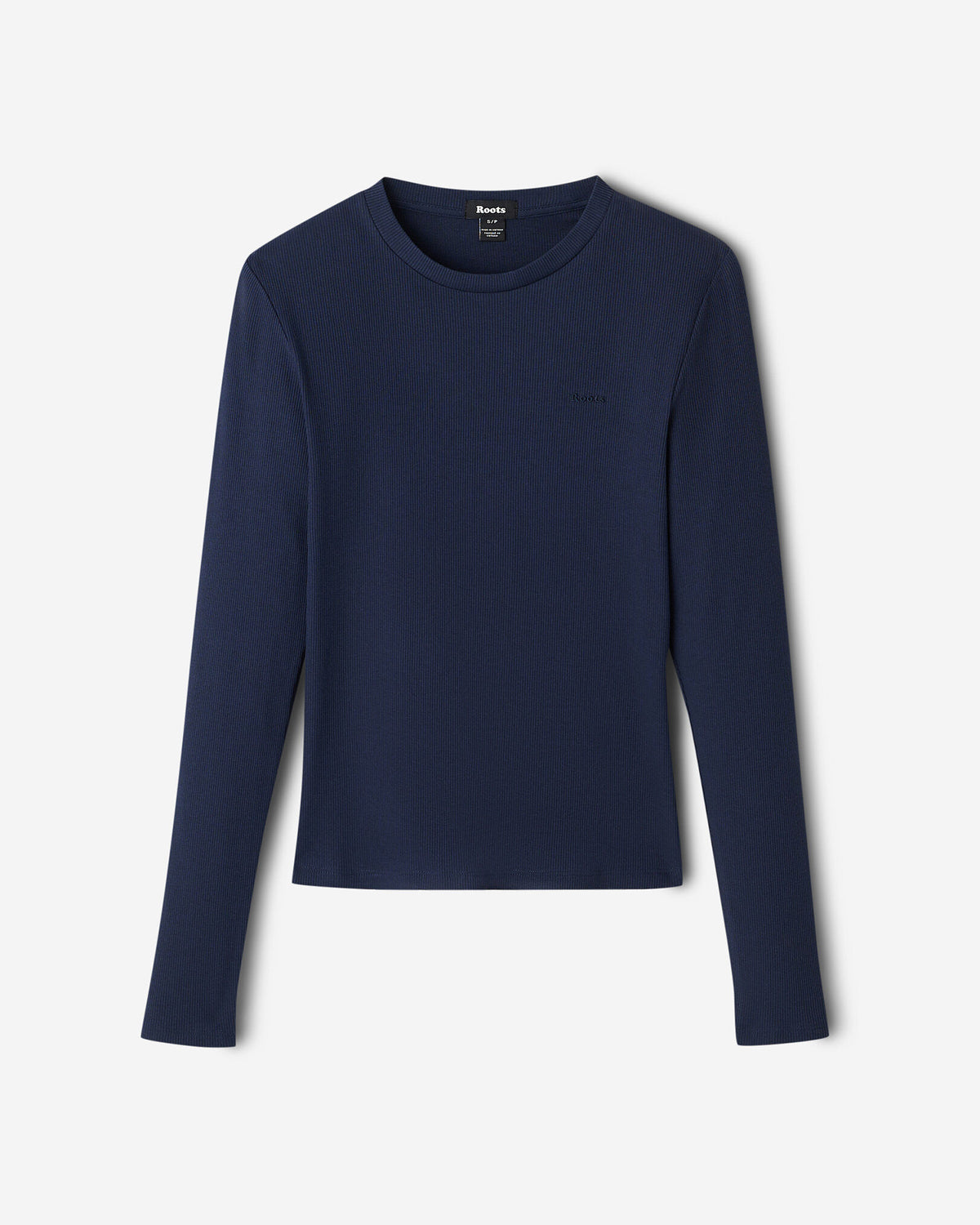 Roam Rib Fitted Long Sleeve Top / NAVY BLAZER