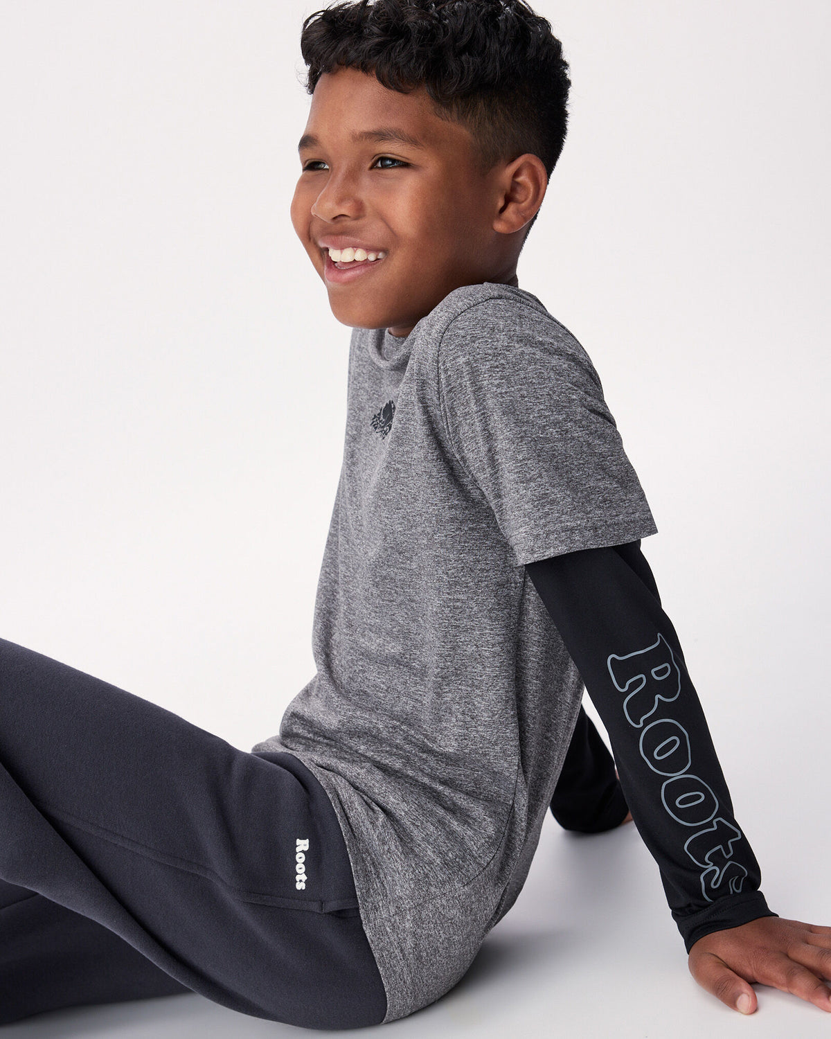 Kids Renew Cooper Long Sleeve T-Shirt / SALT & PEPPER