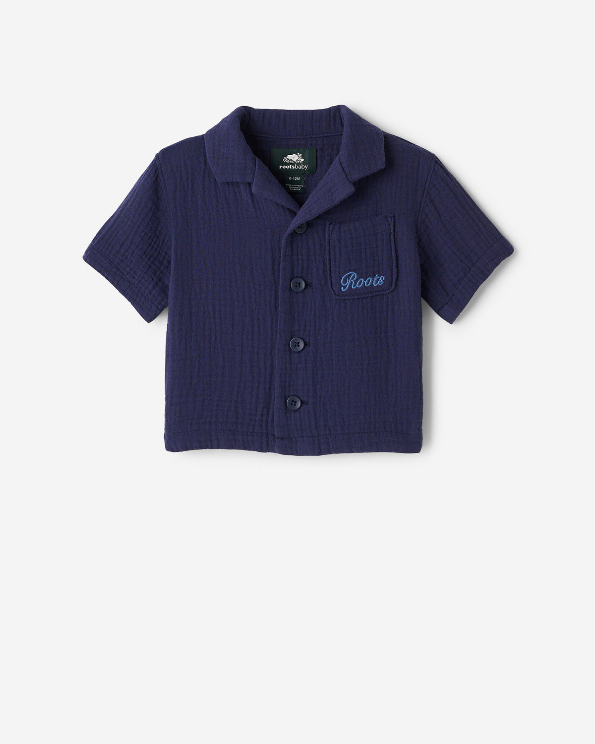Baby Isla Camp Shirt / INDIGO INK